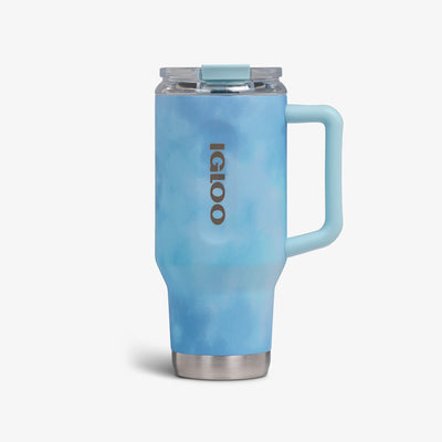 Front View | 32 Oz Flip ‘n’ Sip Travel Mug::Powder Blue::Retention: Up to 48hrs cold / 8hrs hot*
