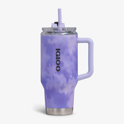 Front View | 32 Oz Flip ‘n’ Sip Travel Mug::Lilac::Up to 48hrs cold / 8hrs hot*