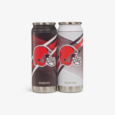 Front View | Cleveland Browns Home & Away 16 Oz Can 2-Pack::::Set of 2