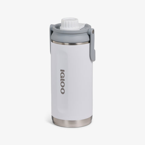 Angle View | 36 Oz Twist ‘n’ Chug Bottle::White::No-look-sip indicator 