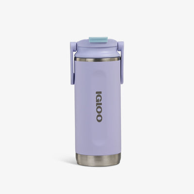 Front View | 16 Oz Flip ‘n’ Sip Tumbler::Lilac::Fits in standard cup holders