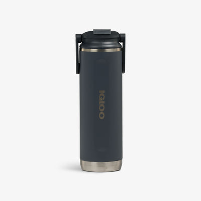 Front View | 20 Oz Flip ‘n’ Sip Tumbler::Carbonite::Fits in standard cup holders