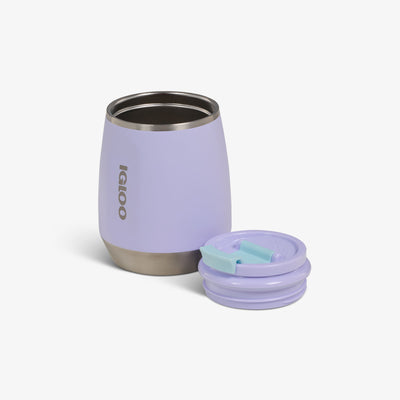 Lid Off View | 10 Oz Wine Tumbler::Lilac::Cold/hot compatible