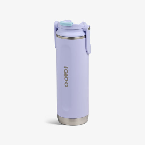 Angle View | 20 Oz Flip ‘n’ Sip Tumbler::Lilac Breeze::No-look-sip indicator