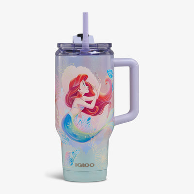 Front View | Disney The Little Mermaid 32 Oz Travel Mug::::3D print w/ glittery base 