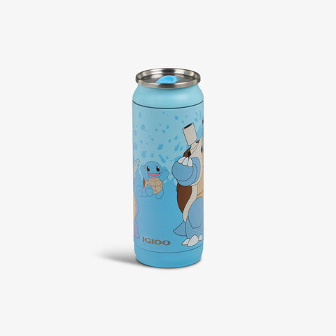 Angle View | Pokémon 16 Oz Can::Squirtle::Sliding mouth-opening tab 