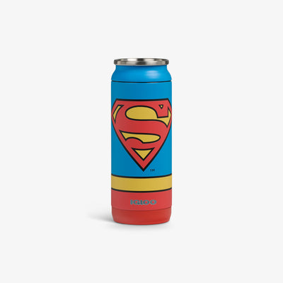 Front View | DC Super Heroes Superman™ 16 Oz Can::::Matte 3D Superman print 