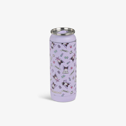 Angle View | Kuromi™ 16 Oz Can::::Sliding mouth-opening tab 