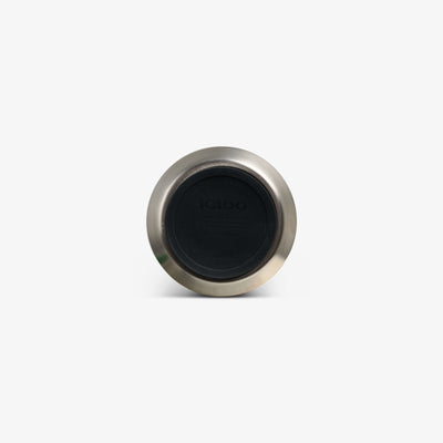 Bottom View | Floral 10 Oz Wine Tumbler::Sage::Built-in coaster 
