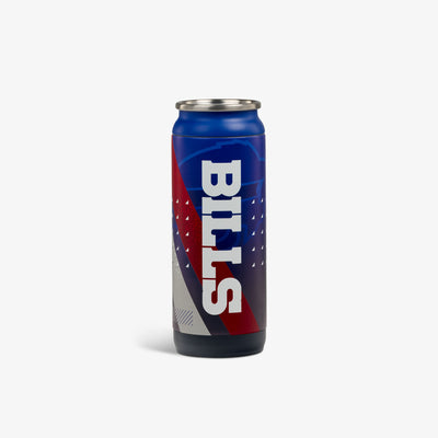 Back View | NFL 16 Oz Can::Bills::Double-wall, vacuum-insulated 