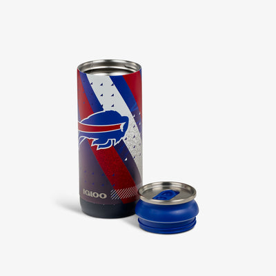 Open View | NFL 16 Oz Can::Bills::Removable, leakproof lid 