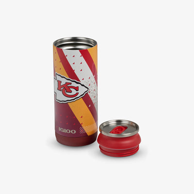 Open View | NFL 16 Oz Can::Chiefs::Removable, leakproof lid 