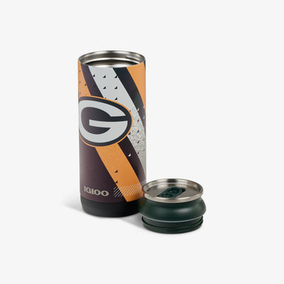 Open View | NFL 16 Oz Can::Packers::Removable, leakproof lid 