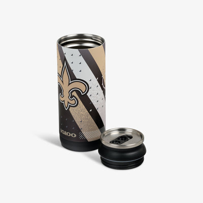 Open View | NFL 16 Oz Can::Saints::Removable, leakproof lid 