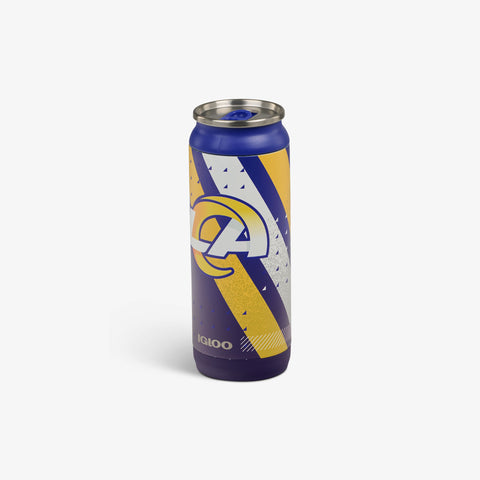 Angle View | NFL 16 Oz Can::Rams::Sliding mouth-opening tab 