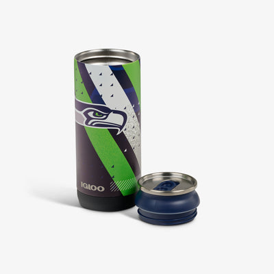 Open View | NFL 16 Oz Can::Seahawks::Removable, leakproof lid 
