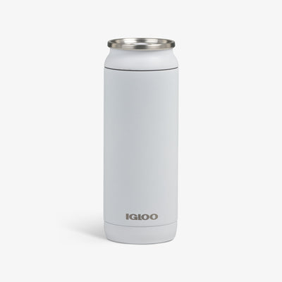 Front View | 16 Oz Can::White::Durable stainless steel  