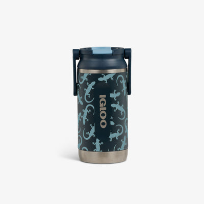 Front View | Kids Lunch Glow 12 Oz Sipper Bottle::Lizard Glow::