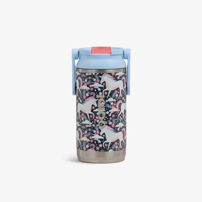 Front View | Kids Lunch 12 Oz Sipper Bottle::Unicorns::Fun print 
