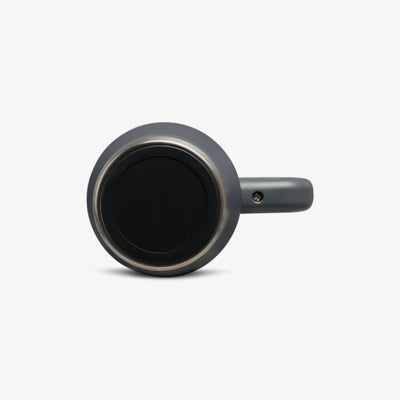 Bottom View | 18 Oz Flip ‘n’ Sip Travel Mug::Carbonite::Built-in coaster