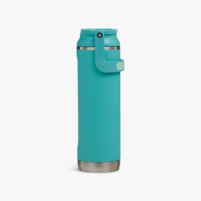 Profile View | 20 Oz Sport Sipper Bottle::Lagoon Teal::Tuck Tight handle