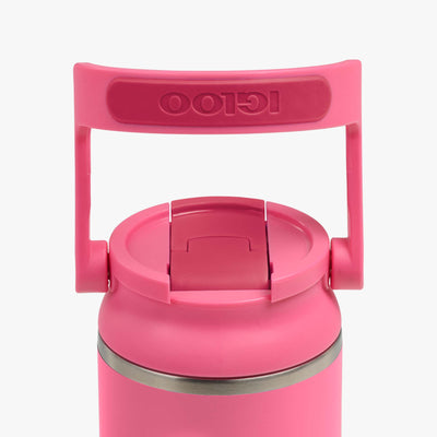 Lid View | 20 Oz Sport Sipper Bottle::Thrift Pink::Retention: Up to 24hrs cold / 6hrs hot*