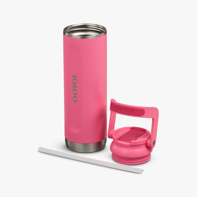Lid Off View | 20 Oz Sport Sipper Bottle::Thrift Pink::Double-wall, vacuum-insulated