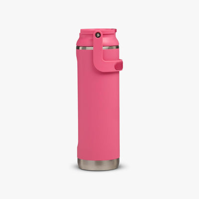 Profile View | 20 Oz Sport Sipper Bottle::Thrift Pink::Tuck Tight handle