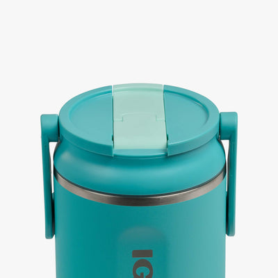 Lid Closed View | 32 Oz Sport Sipper Bottle::Lagoon Teal::Leakproof sport sipper lid