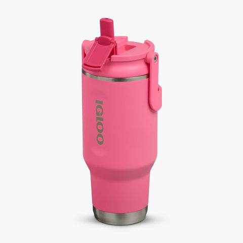Angle View | 32 Oz Sport Sipper Bottle::Thrift Pink::