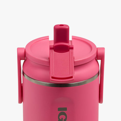 Sipper View | 32 Oz Sport Sipper Bottle::Thrift Pink::Fits in standard cup holders