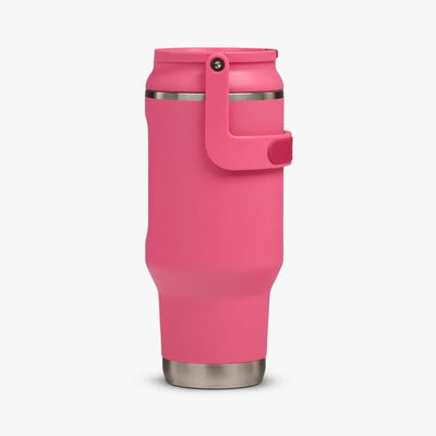 Profile View | 32 Oz Sport Sipper Bottle::Thrift Pink::Tuck Tight handle
