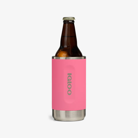 Bottle View | Universal Coolmate®::Thrift Pink::Fits most 12-ounce cans/bottles