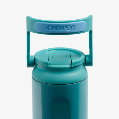 Lid View | 20 Oz Sport Sipper Bottle::Gradient Teal::Retention: Up to 24hrs cold / 6hrs hot*  