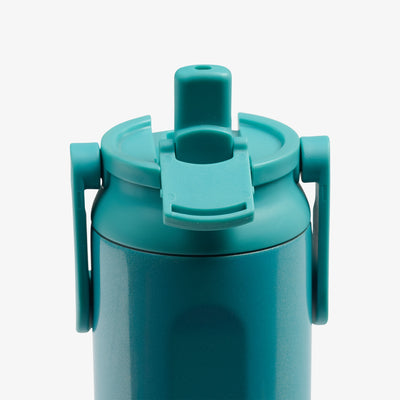 Lid Open View | 20 Oz Sport Sipper Bottle::Gradient Teal::Leakproof Sport Sipper lid 
