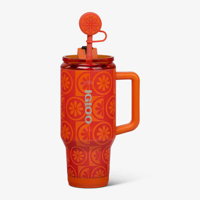 Front View | 32 Oz Flip ‘n’ Sip Travel Mug::Orange::