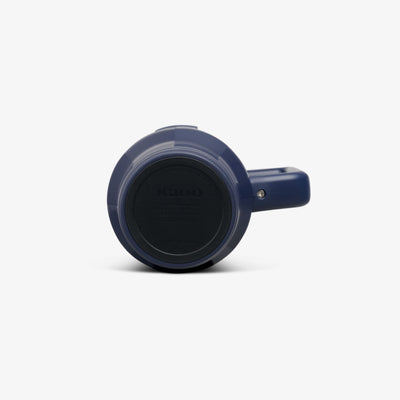 Bottom View | 32 Oz Flip ‘n’ Sip Travel Mug::Navy Check::Built-in coaster