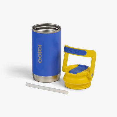 Open View | Kids Lunch 12 Oz Sipper Bottle::Electric Indigo::Double-wall, vacuum-insulated