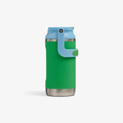 Profile View | Kids Lunch 12 Oz Sipper Bottle::Retro Green::