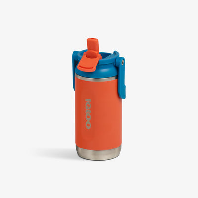 Front View | Kids Lunch 12 Oz Sipper Bottle::Safety Orange::