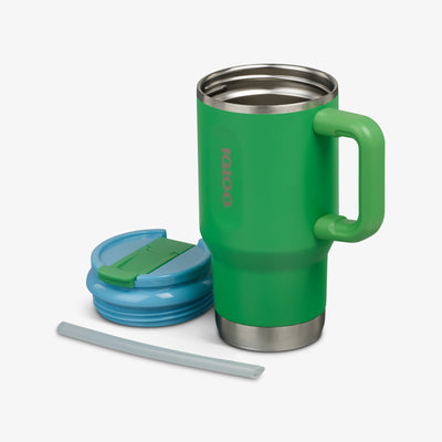 Parts View | Kids Lunch 18 Oz Travel Mug::Retro Green::Double-wall, vacuum-insulated