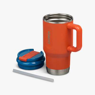 Parts View | Kids Lunch 18 Oz Travel Mug::Safety Orange::Double-wall, vacuum-insulated