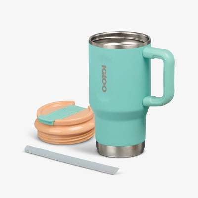 Parts View | Kids Lunch 18 Oz Travel Mug::Jelly Mint::Double-wall, vacuum-insulated