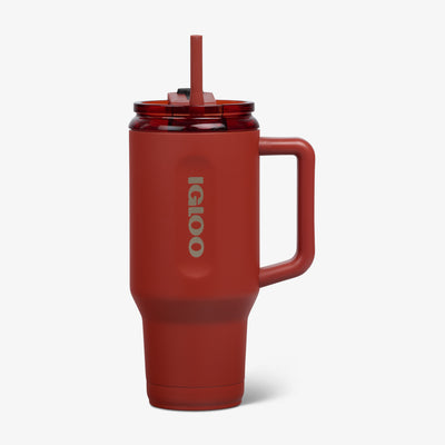 Front View | 32 Oz Ceramic-Lined Travel Mug::Amber::Double-wall, vacuum-insulated