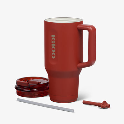 Parts View | 32 Oz Ceramic-Lined Travel Mug::Amber::Stainless steel w/ceramic lining