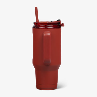 Profile View | 32 Oz Ceramic-Lined Travel Mug::Amber::Ergonomic handle