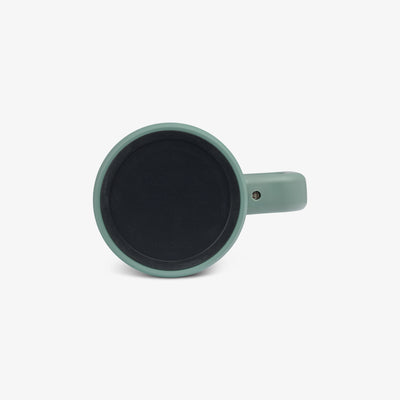 Bottom View | 15 Oz Ceramic-Lined Coffee Mug::Sage::Built-in coaster