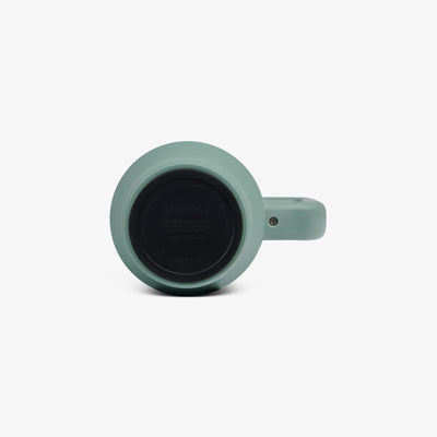 Bottom View | 32 Oz Ceramic-Lined Travel Mug::Sage::Built-in coaster