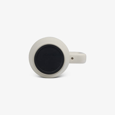 Bottom View | 32 Oz Ceramic-Lined Travel Mug::Chalk::Built-in coaster