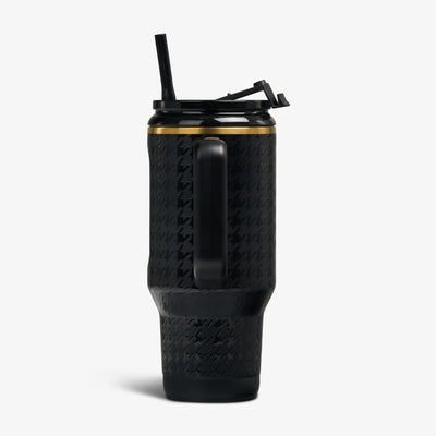 Profile View | 32 Oz Flip ‘n’ Sip Travel Mug::Luxe Black::Side handle